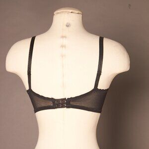 1950s Vintage Hollywood Vassarette 32B Bra Blue and Black Lacy